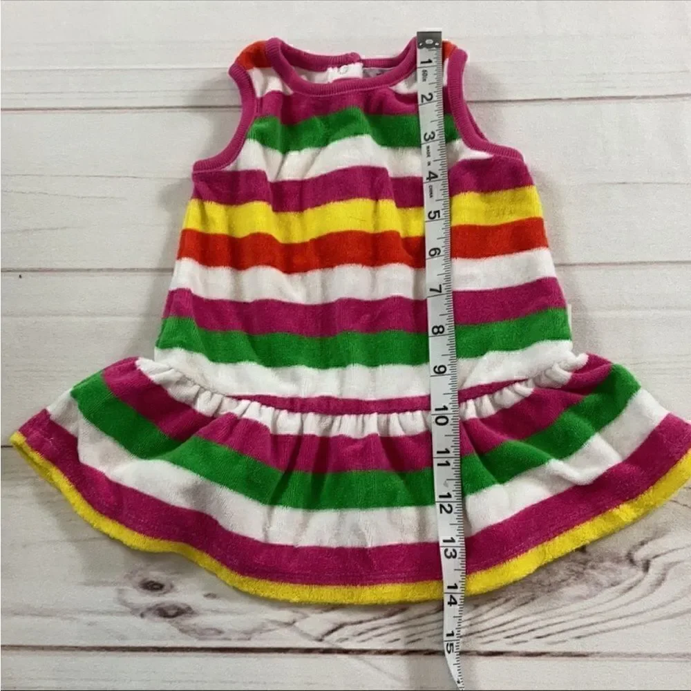 Marimekko Baby Girl Striped Terry Cloth Dress Size 6 Months